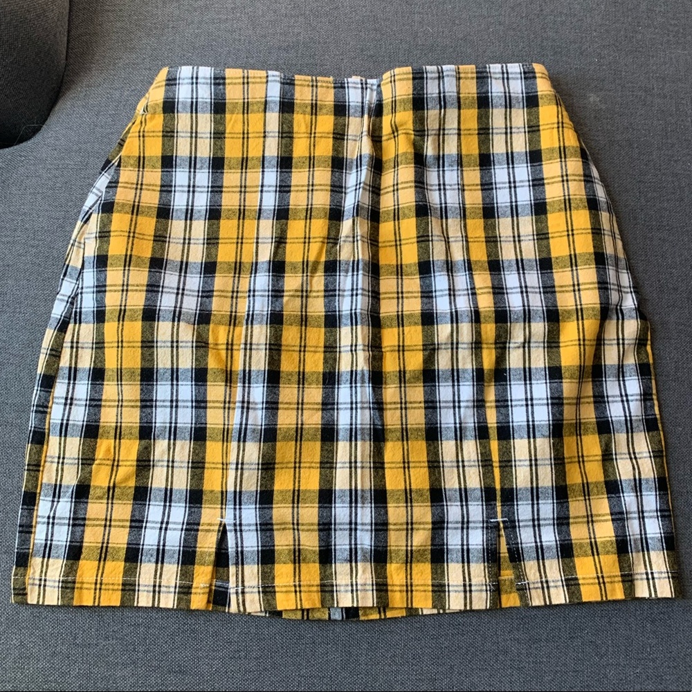 Yellow Plaid Skirt